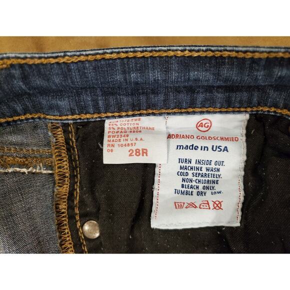 ADRIANO GOLDSCHMIED AG WOMENS THE CLUB BLUE JEANS - SIZE 28x30.5 BOOTCUT DENIM - Picture 7 of 8